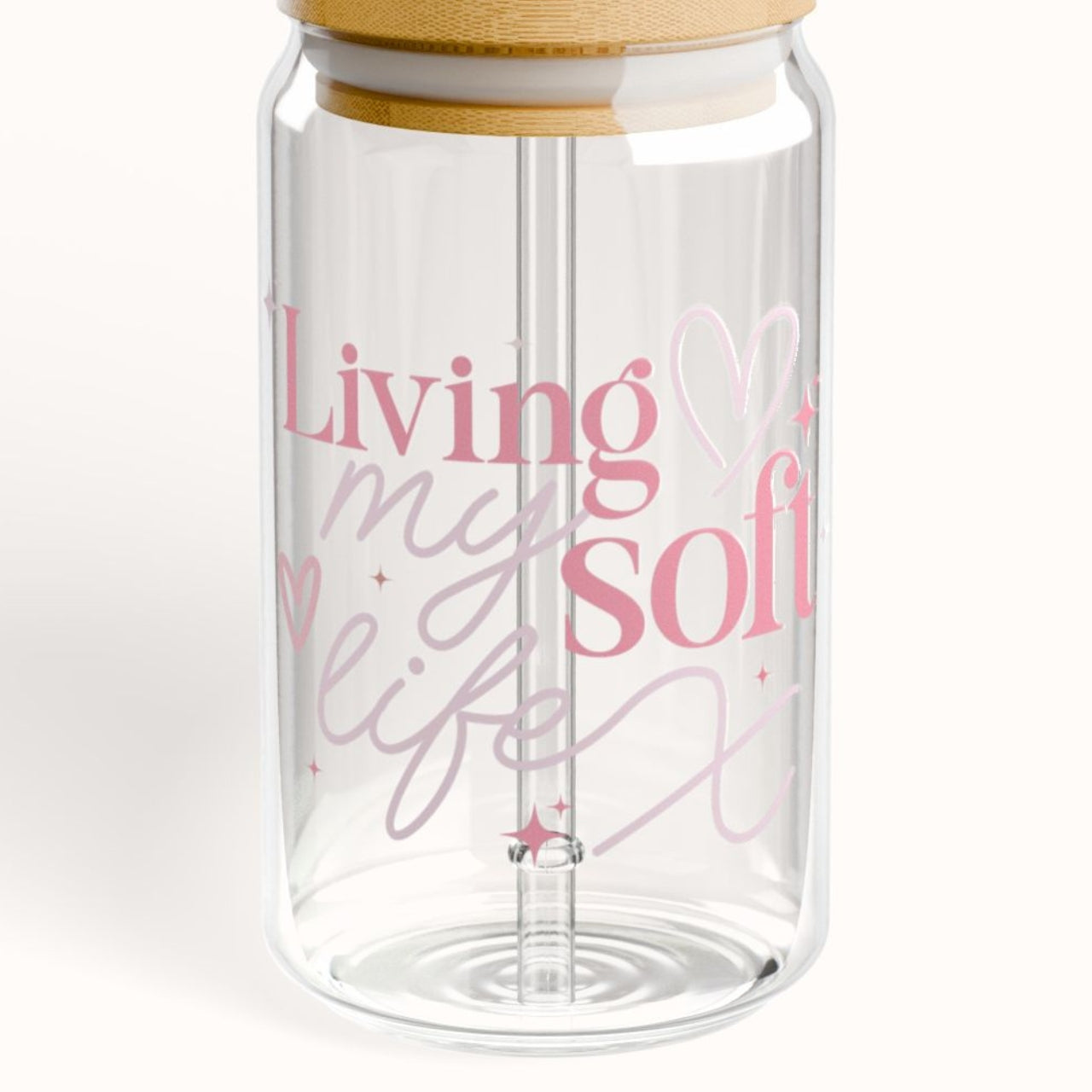 Aesthetic sipper glass with 