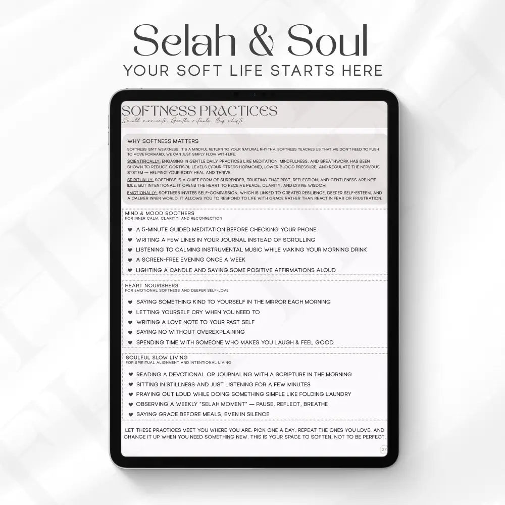 Simple printable journal to help you unplug, reset, and connect with God and yourself.