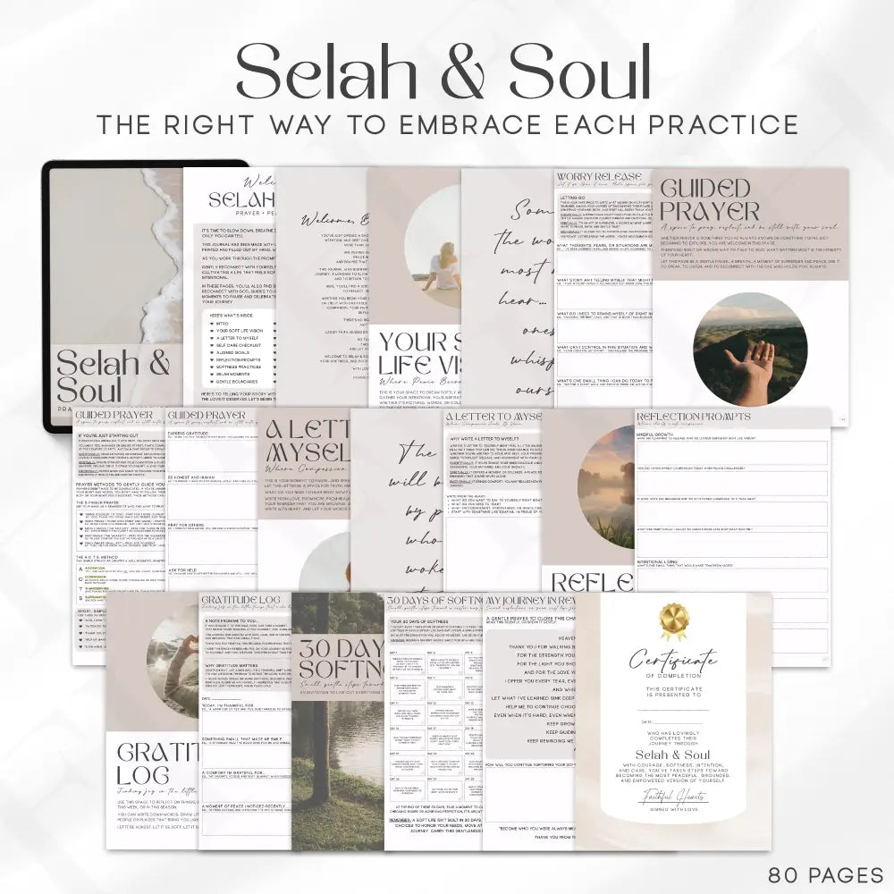 Minimalist journaling pages designed to help you feel grounded, peaceful, and inspired.